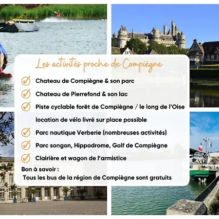 Escapade - Sdb Wc Privatif - Entree Autonome - Grande Tv Netflix Gæstehus Compiègne